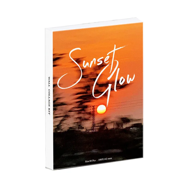

30Sheets/Lot Sunset Glow Postcards Set Hot Sale Postal Card Boxed Lettercard Color Aesthetics Theme Greeting Card For Gift Wish