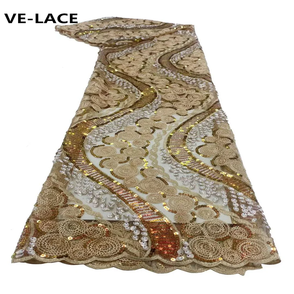 Nigerian African Sequins Lace Fabrics 2022 High Quality Lace Material French Tulle Lace Fabric For Dress Sewing yzx-0145
Nigerian African Sequins Lace Fabrics 2022 High Quality Lace Material French Tulle Lace Fabric For Dress Sewing yzx-0145