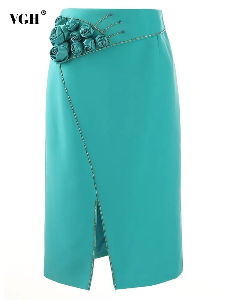 VGH Embroidery Solid Vintage Skirt For Women High Waist Patchwork Appliques Split a Line Skirts Female Fashion Summer Clothing
VGH Embroidery Solid Vintage Skirt For Women High Waist Patchwork Appliques Split a Line Skirts Female Fashion Summer Clothing