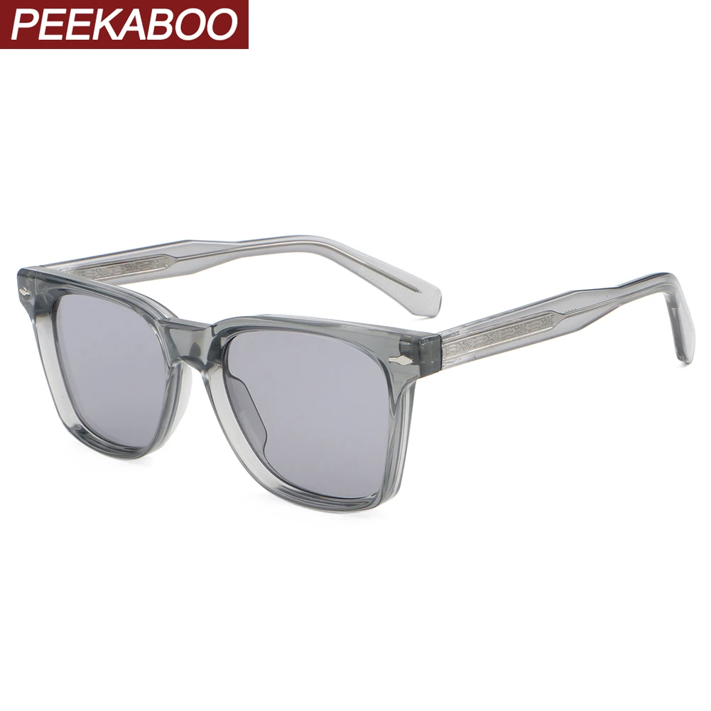 

Peekaboo grey green fashion sunglasses for women CP acetate unisex square sun glasses for men uv400 high quality hot selling