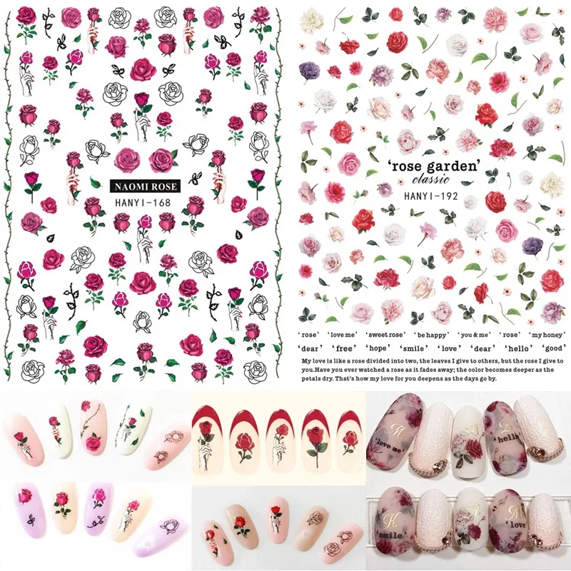 3D Nail Stickers Back Glue Stickers Rosepink Red Pink Rose Flowers Nail Decals Decoration For Nail Art Manicure Beauty
3D Nail Stickers Back Glue Stickers Rosepink Red Pink Rose Flowers Nail Decals Decoration For Nail Art Manicure Beauty