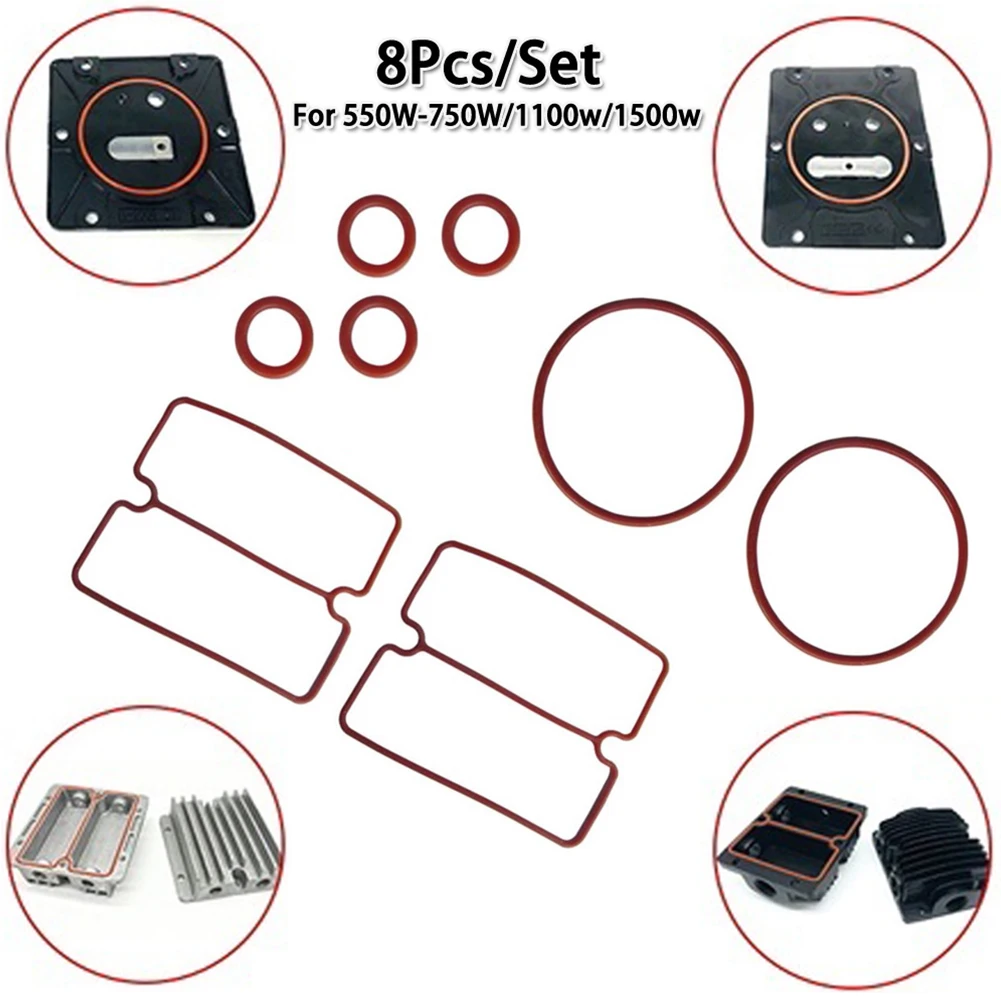 8Pcs/Set Nitrile Rubber Sealing Ring For Oil Free Air Compressor Cylinder Head Rubber Sealing Rings 950W/1100W/1500W Accessories
8Pcs/Set Nitrile Rubber Sealing Ring For Oil Free Air Compressor Cylinder Head Rubber Sealing Rings 950W/1100W/1500W Accessories