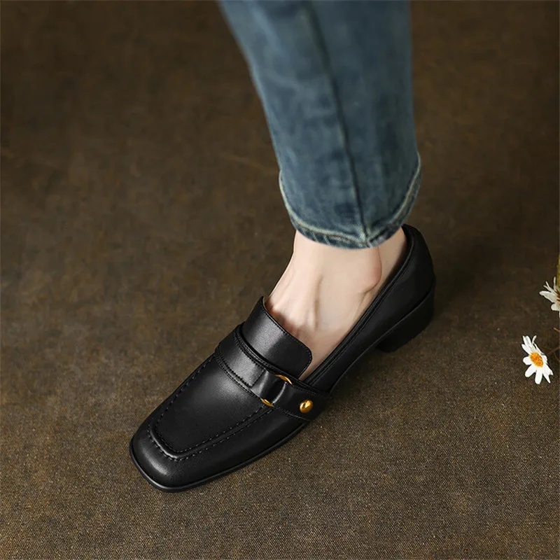 New Spring Women Shoes Split Leather Loafers Shoes Women Square Toe Chunky Heel Pumps Women Black Shoes Zapatos De Mujer Summer
New Spring Women Shoes Split Leather Loafers Shoes Women Square Toe Chunky Heel Pumps Women Black Shoes Zapatos De Mujer Summer