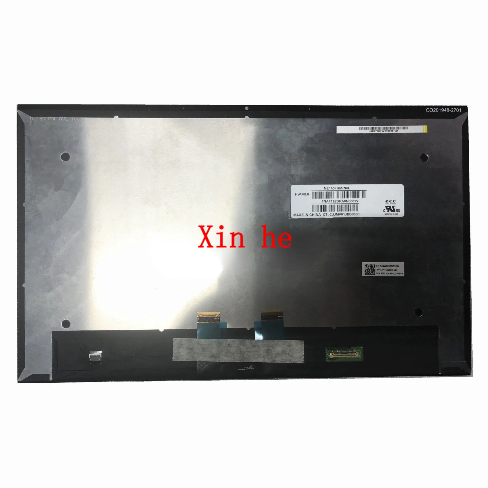 

NE140FHM-N6L 14.0'' FHD Laptop LCD Touch Screen Digitizer Assembly for HP Replacement P/N: L86168-111 CT: CJJMV01JBD3030