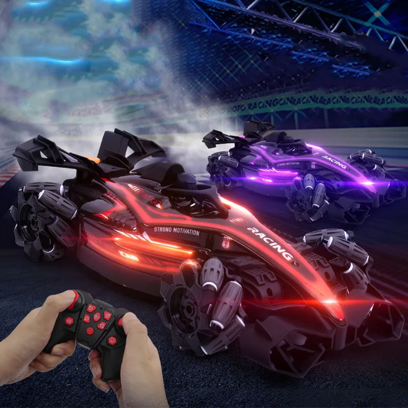2.4G Six Channels Remote Control F1 Equation Spray Stunt Car RC Cool Drift 4-drive Off-road Vehicle Fun Toy Gifts For Children
2.4G Six Channels Remote Control F1 Equation Spray Stunt Car RC Cool Drift 4-drive Off-road Vehicle Fun Toy Gifts For Children