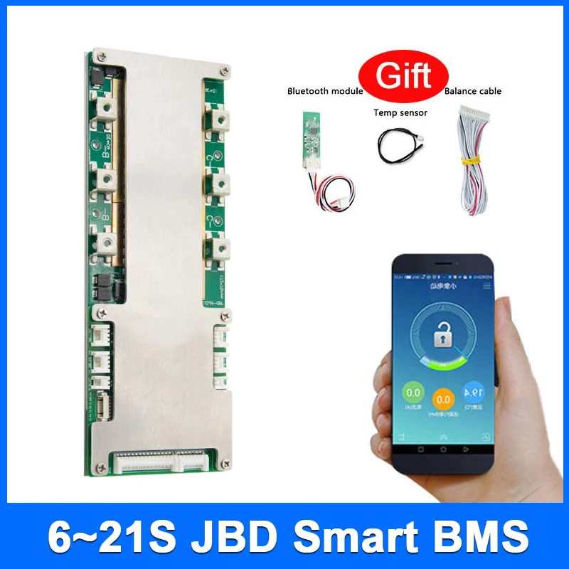 6S to 21S JBD Smart BMS Bluetooth Balance Board 60A 80A 100A 200A Lithium Battery UART Heat Board for Li-ion Lifepo4 Battery 
6S to 21S JBD Smart BMS Bluetooth Balance Board 60A 80A 100A 200A Lithium Battery UART Heat Board for Li-ion Lifepo4 Battery