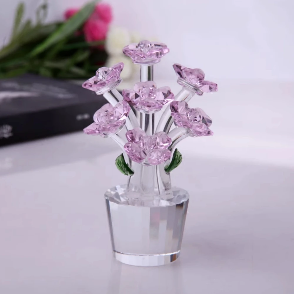 K9 Crystal Glass Flower Seven Small Flowers Faceted Prism Glass Collectible Small Craft Gift Dream Ornaments
K9 Crystal Glass Flower Seven Small Flowers Faceted Prism Glass Collectible Small Craft Gift Dream Ornaments