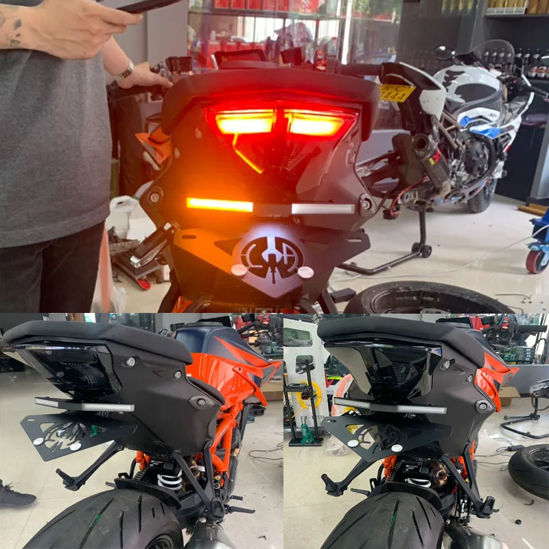 For 1290DUKE 1290 DUKE 2020 Motorcycle Rear Tail Light Brake Turn Signals Integrated LED Lights License Plate Bracket
For 1290DUKE 1290 DUKE 2020 Motorcycle Rear Tail Light Brake Turn Signals Integrated LED Lights License Plate Bracket