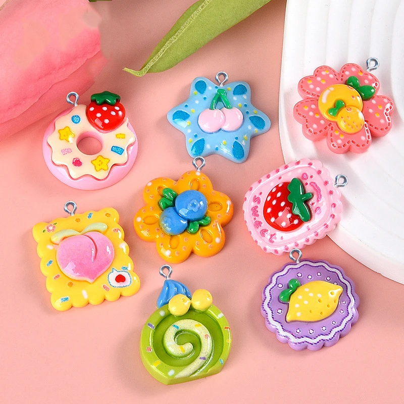 10Pcs Resin Cute Cherry Strawberry Peach Biscuit Cake Charms for Jewelry Making Findings DIY Crafts Earring Necklace Accessories
10Pcs Resin Cute Cherry Strawberry Peach Biscuit Cake Charms for Jewelry Making Findings DIY Crafts Earring Necklace Accessories