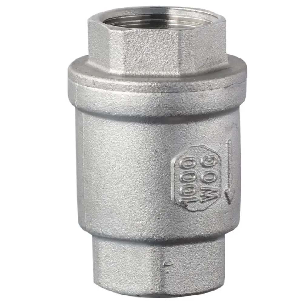 Silver One-way Valve Female to Female Thread 304 Stainless Steel Spring Check Valve 3/4" NPT Thread Horizontal Check Valve
Silver One-way Valve Female to Female Thread 304 Stainless Steel Spring Check Valve 3/4" NPT Thread Horizontal Check Valve