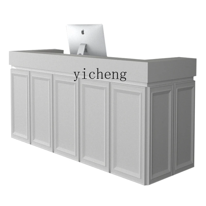 

Hyp Women's Clothing Store European Cashier Counter White Paint Beauty Salon Reception Front Desk