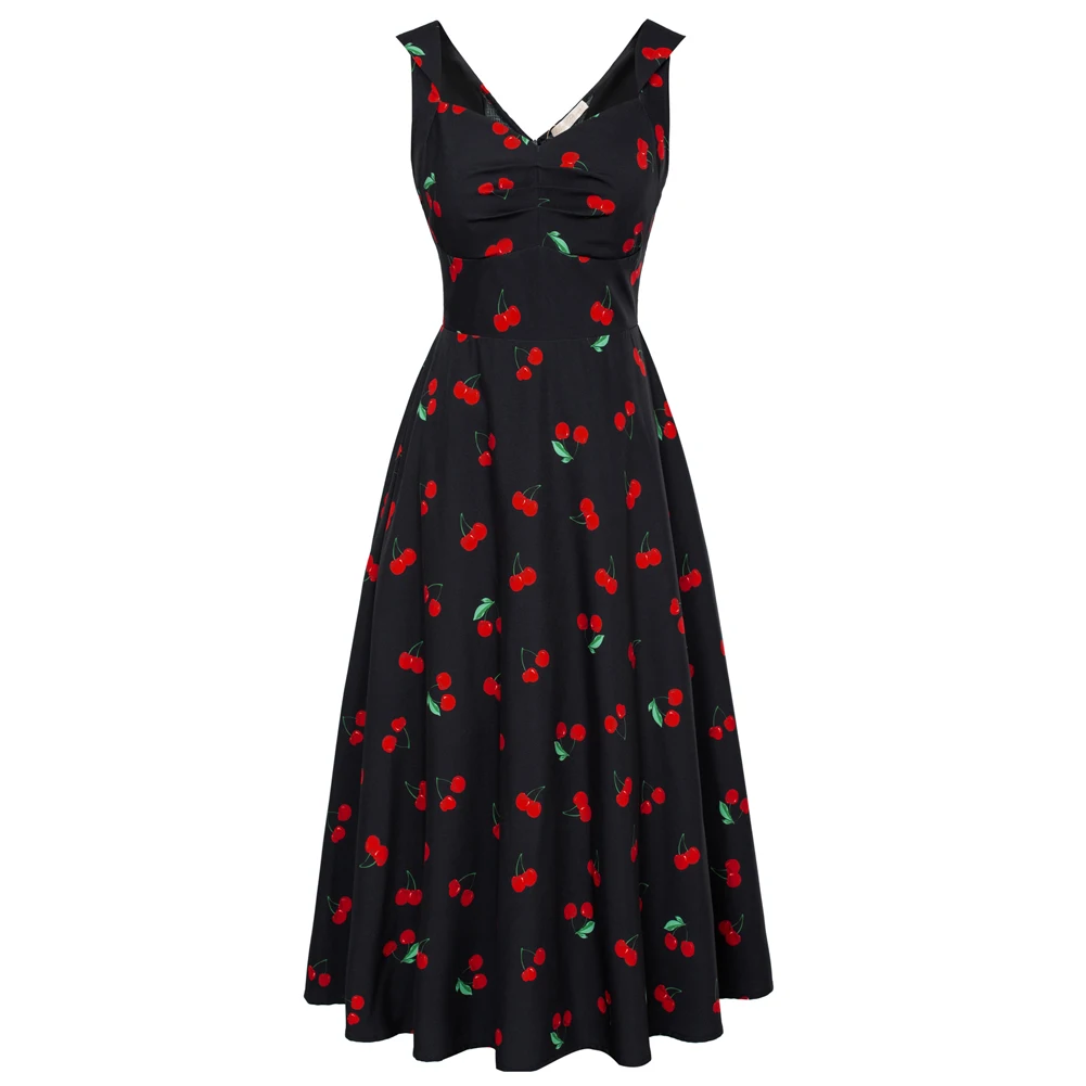 BP Summer Dress Women Sexy Vintage Square-Neck Dress Causal Sleeveless Strawberry Cherry Printed V-Back Flared A Line Midi Dress
BP Summer Dress Women Sexy Vintage Square-Neck Dress Causal Sleeveless Strawberry Cherry Printed V-Back Flared A Line Midi Dress