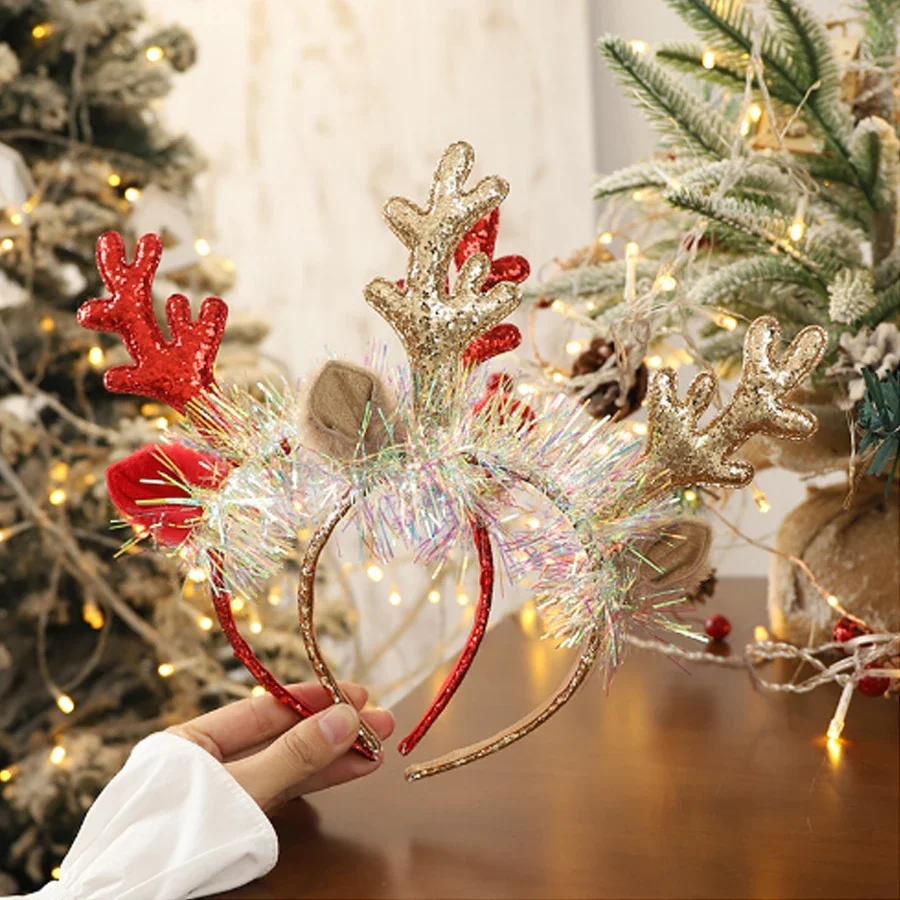 Christmas Headband Xmas Elk Horn Bell Sequin Christmas Hair Band Happy New Year Photo Props Merry Christmas Decor Gifts for Kids
Christmas Headband Xmas Elk Horn Bell Sequin Christmas Hair Band Happy New Year Photo Props Merry Christmas Decor Gifts for Kids