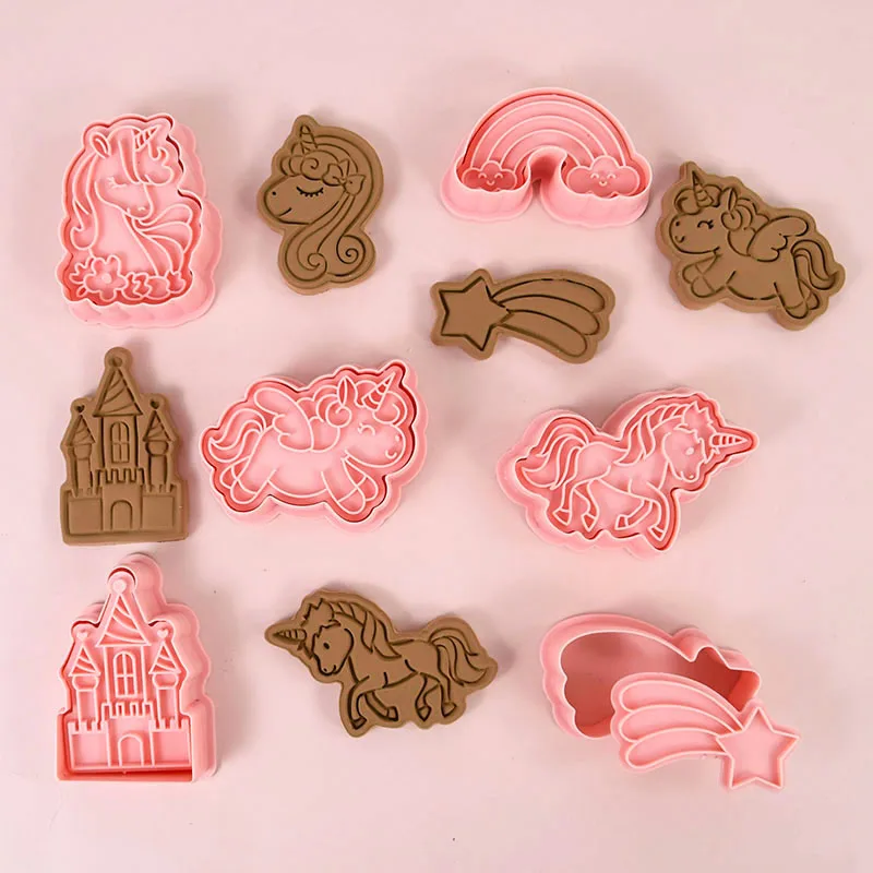 8Pc Rainbow Unicorn Cookie Mould Plastic Sugar Stamp Fondant Cake Mold Cartoon Biscuit Cookie Cutters Decorating Tools Accessory
8Pc Rainbow Unicorn Cookie Mould Plastic Sugar Stamp Fondant Cake Mold Cartoon Biscuit Cookie Cutters Decorating Tools Accessory