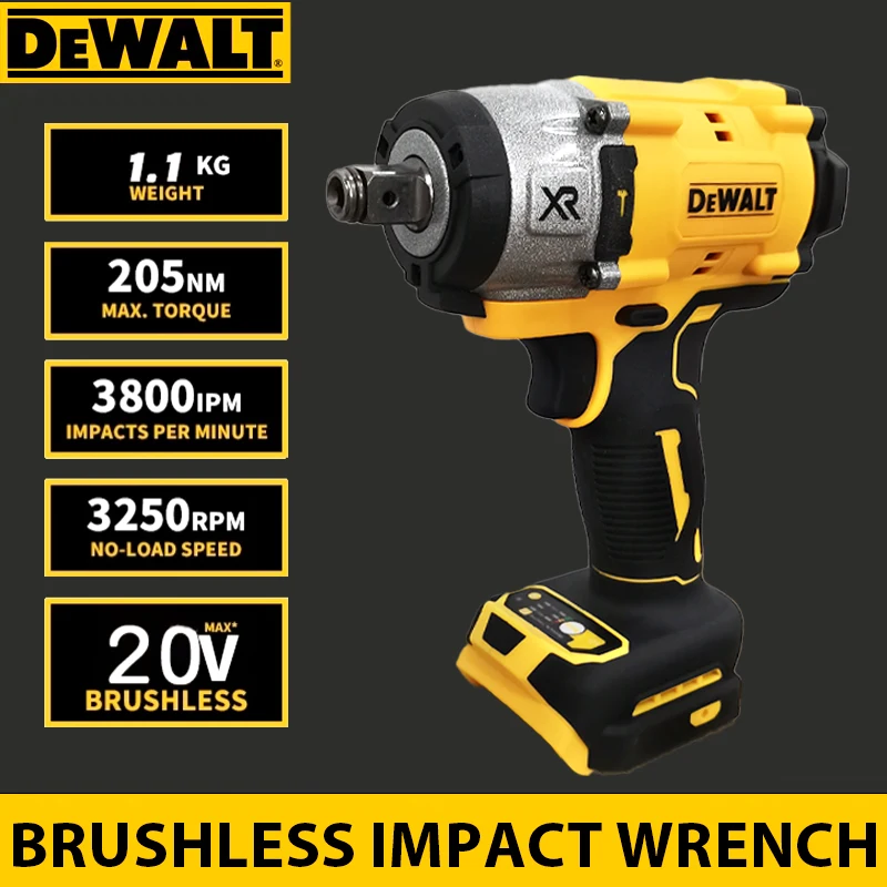 

Dewalt 20V Electric Wrench 205Nm Cordless High Torque Brushless Impact Wrench Power Tools Hand Tool For Dewalt 20V Battery