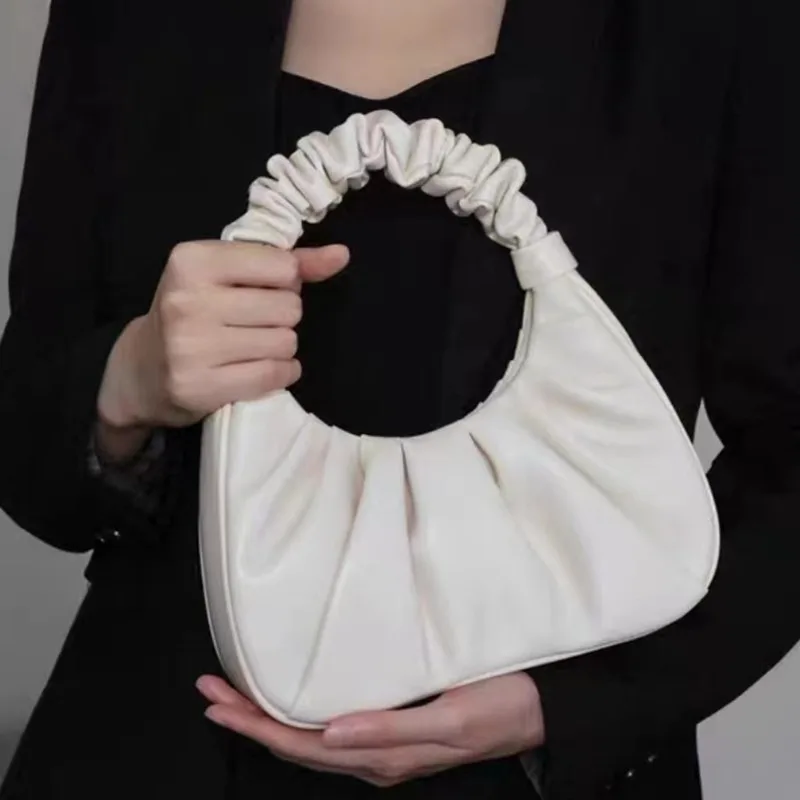 Dermis Minority Cloud Bag Temperament Underarm Bags Soft All-match Vintage Oval Armpit Shoulder Bag Ruched Solid Clutches
Dermis Minority Cloud Bag Temperament Underarm Bags Soft All-match Vintage Oval Armpit Shoulder Bag Ruched Solid Clutches