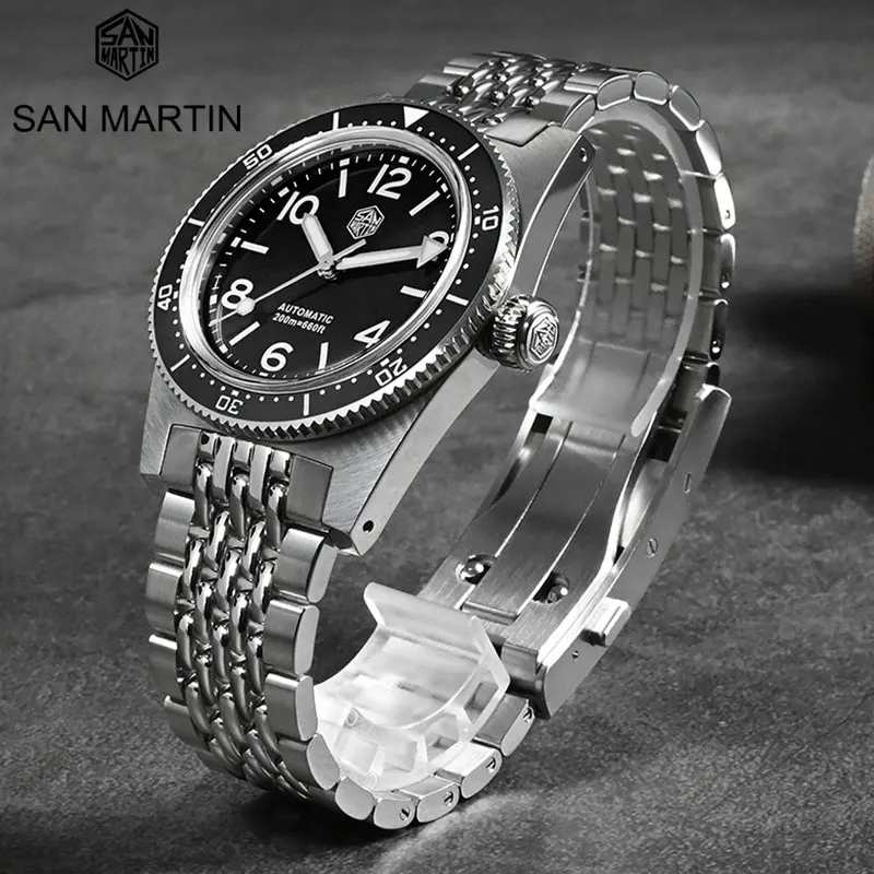 San Martin 62Mas Men's Dive Watch Sport Waterproof 20Bar Sapphire Jubilee Strap PT5000 Movement Men's Automatic Wristwatch BGW-9
San Martin 62Mas Men's Dive Watch Sport Waterproof 20Bar Sapphire Jubilee Strap PT5000 Movement Men's Automatic Wristwatch BGW-9