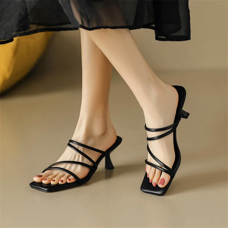 Summer Slippers Women 2023 Square Toe Sandals Concise Narrow Band Shoes Stiletto Heels Shoes for Women Handmade Slippers Women
Summer Slippers Women 2023 Square Toe Sandals Concise Narrow Band Shoes Stiletto Heels Shoes for Women Handmade Slippers Women