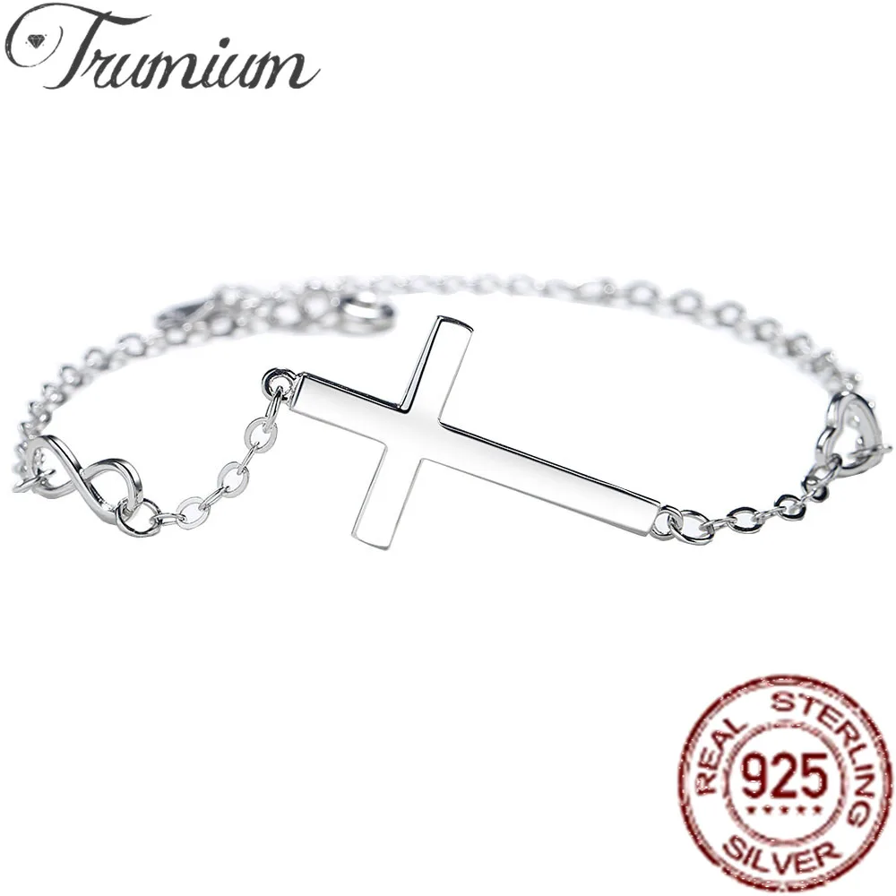 Trumium 925 Sterling Silver Chain Link Cross Bracelet Women's Adjustable Heart 8 Word Shape Link Chain Bracelets Fine Jewelry
Trumium 925 Sterling Silver Chain Link Cross Bracelet Women's Adjustable Heart 8 Word Shape Link Chain Bracelets Fine Jewelry
