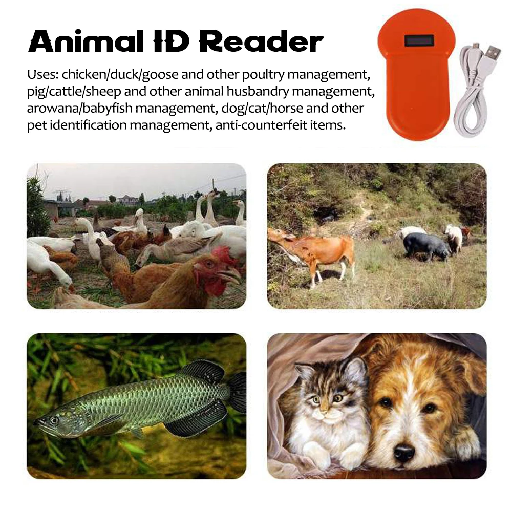 LF 134.2KHz Handheld Animal Chip Reader Scanner Pet Dog Cat ID Reader Portable Professional Pocket Reader
LF 134.2KHz Handheld Animal Chip Reader Scanner Pet Dog Cat ID Reader Portable Professional Pocket Reader