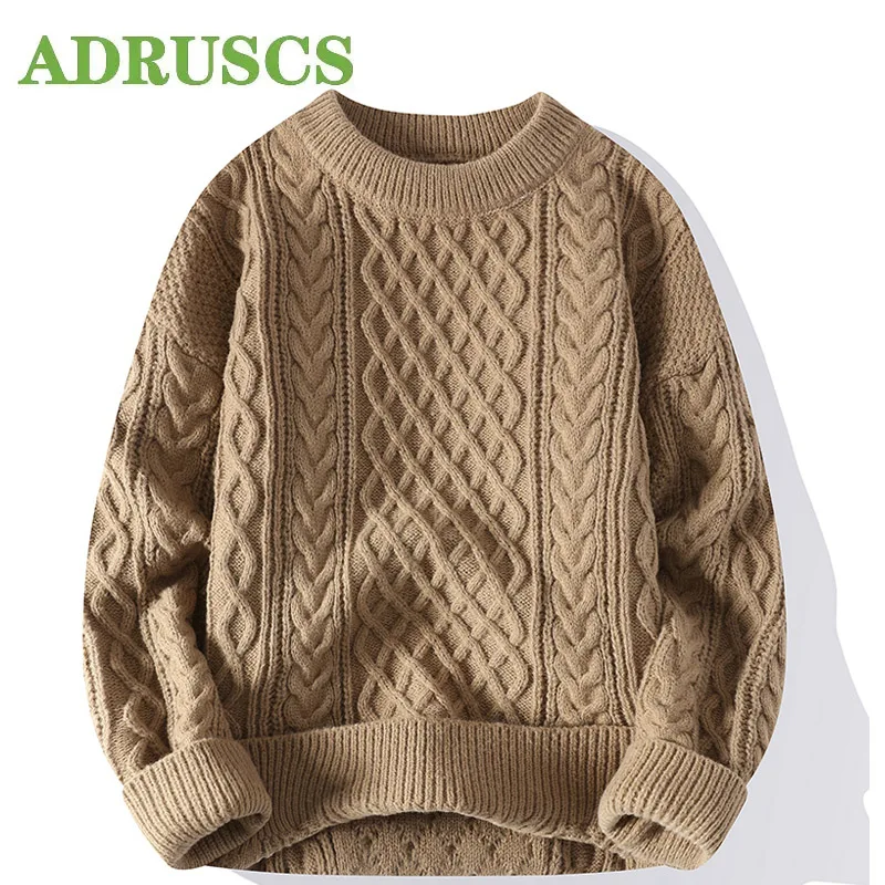 Autumn Winter Men Sweater Vintage O Neck Solid Color Mens Knitted Pullovers Loose Harajuku Mens Retro Knitting Pullover Sweaters
Autumn Winter Men Sweater Vintage O Neck Solid Color Mens Knitted Pullovers Loose Harajuku Mens Retro Knitting Pullover Sweaters