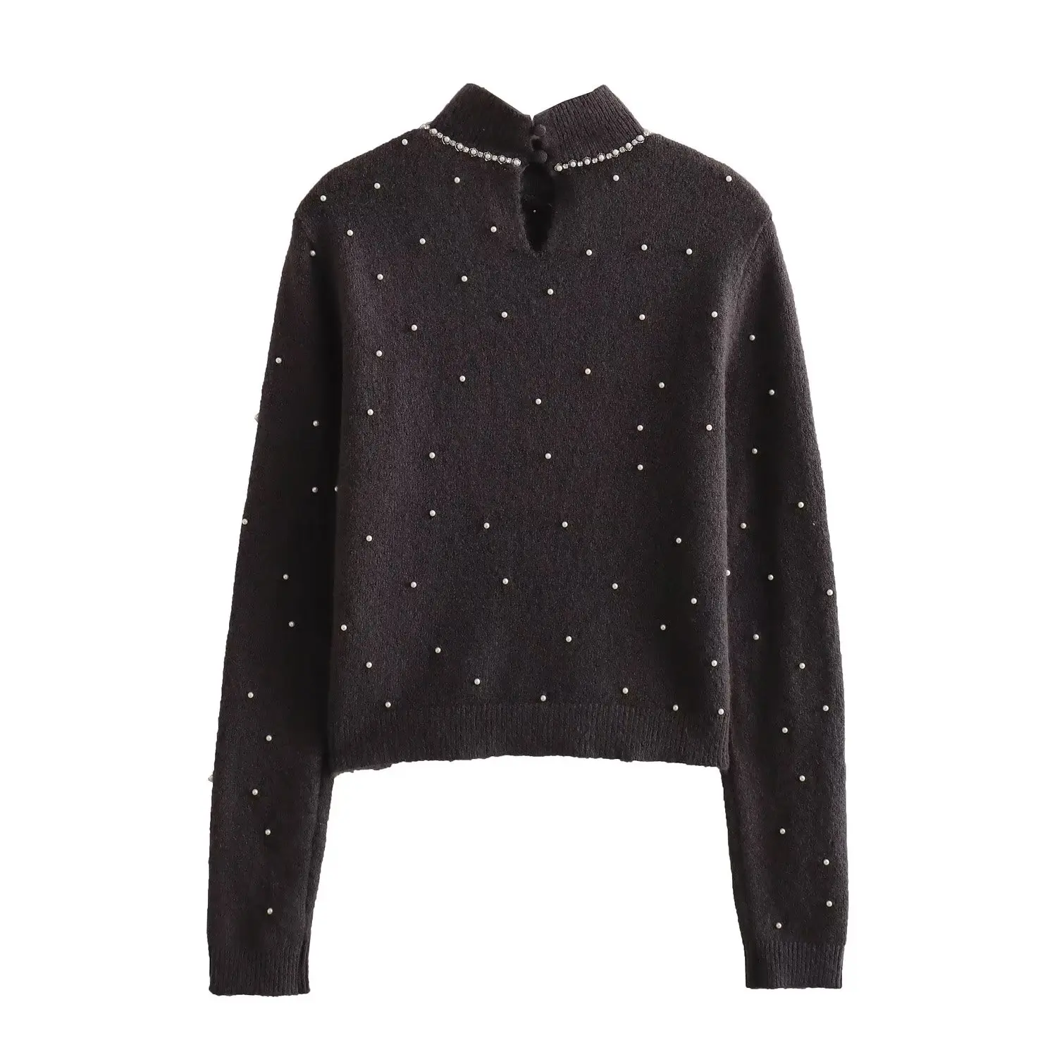 Withered Autumn and Winter Fashion Sweater Women's Gray Elegant Pearl Decoration Knitwear Pullover Sweater Women
Withered Autumn and Winter Fashion Sweater Women's Gray Elegant Pearl Decoration Knitwear Pullover Sweater Women