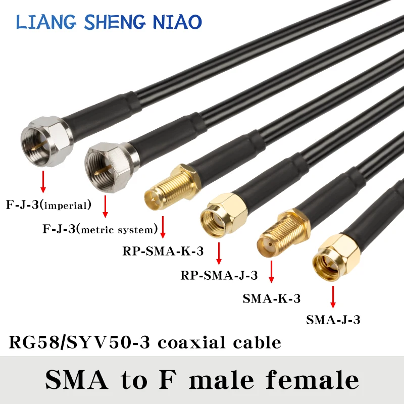 F male To SMA Female bulkhead Adapter Jumper Pigtail Coax Cable RG58 cable sma to F to sma male female plug cable 0.3m-50m
F male To SMA Female bulkhead Adapter Jumper Pigtail Coax Cable RG58 cable sma to F to sma male female plug cable 0.3m-50m