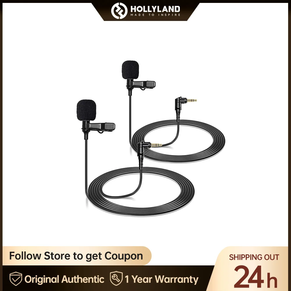 Hollyland LARK MAX Omnidirectional Lavalier Microphone with Foam Windscreen and Alligator Clip
Hollyland LARK MAX Omnidirectional Lavalier Microphone with Foam Windscreen and Alligator Clip