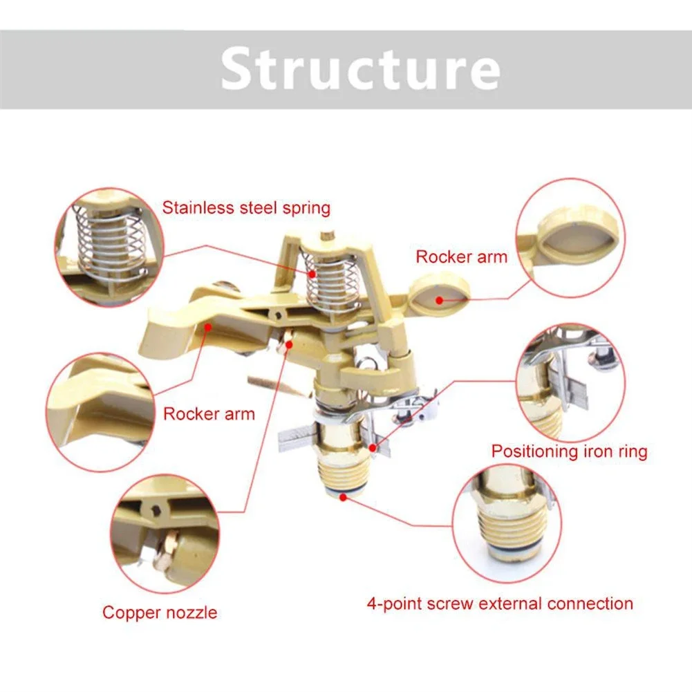 1 PC Nozzle 4-point Thread Interface Adjustable Garden Sprinkler 10-15m Water Distance 11x10x5.5cm Copper Nozzle
1 PC Nozzle 4-point Thread Interface Adjustable Garden Sprinkler 10-15m Water Distance 11x10x5.5cm Copper Nozzle