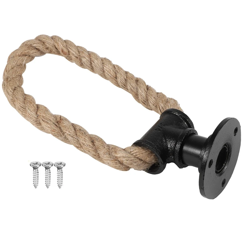 Promotion! Vintage Towel Rack Ring Industrial Style Wall Mount Towel Holder Iron Pipe Jute Rope Bathroom Toilet Home Hotels Deco
Promotion! Vintage Towel Rack Ring Industrial Style Wall Mount Towel Holder Iron Pipe Jute Rope Bathroom Toilet Home Hotels Deco