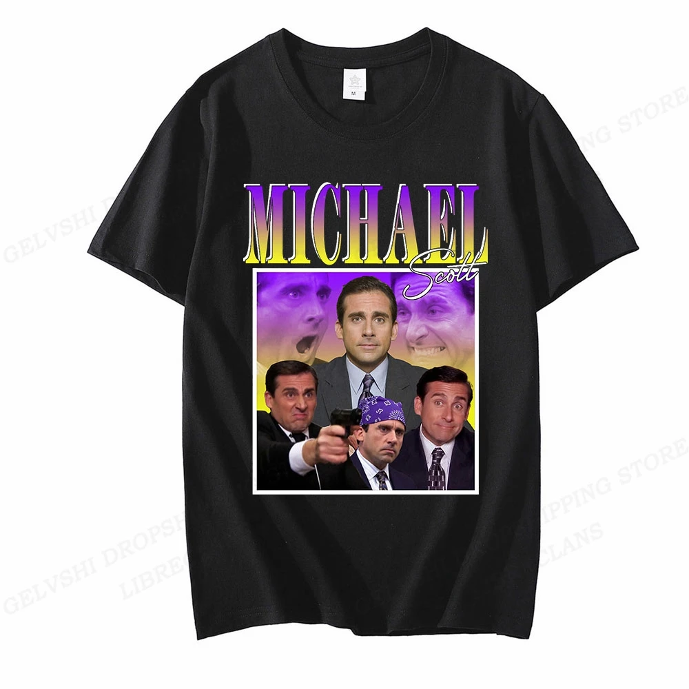 

Michael Scott Homage The Office T-shirt Men's and Women's Cotton T-shirt Comfortable Street Top Fashion T-shirt Y2k Clothing