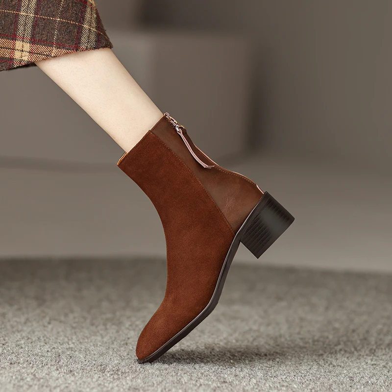 MythLuo Pumps Ankle Boots For Women Chunky Heels Boots Cow Suede Square Toe Mid Heels Back ZIP Office Ladies Casual Shoes Retro
MythLuo Pumps Ankle Boots For Women Chunky Heels Boots Cow Suede Square Toe Mid Heels Back ZIP Office Ladies Casual Shoes Retro