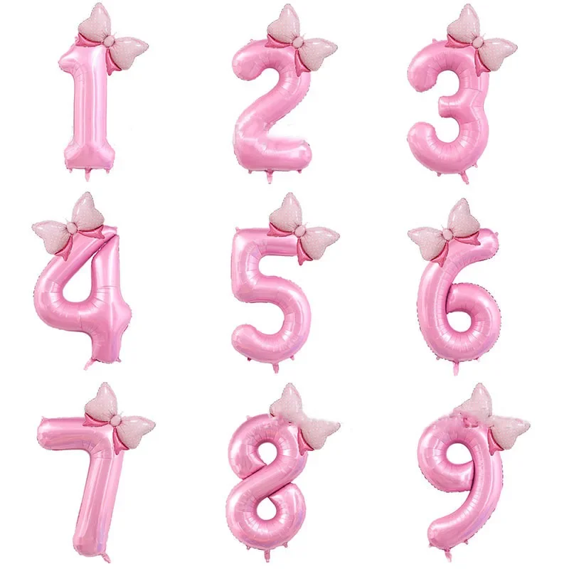 40inch Pink Bownot Balloons Baby Girl Birthday Number Ballons Princess Birthday One Happy 1st 2nd 3rd Birthday Party Ballons
40inch Pink Bownot Balloons Baby Girl Birthday Number Ballons Princess Birthday One Happy 1st 2nd 3rd Birthday Party Ballons