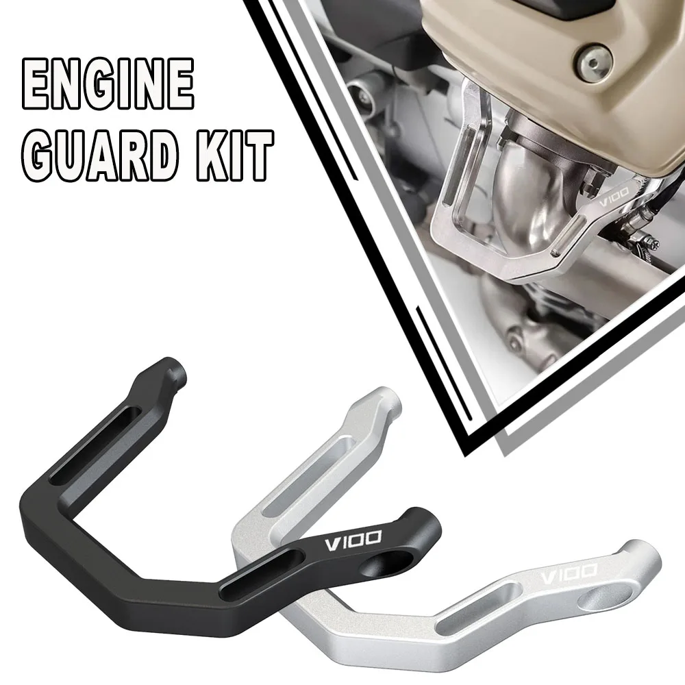 

V100 Motorcycle Accessories Engine Frame Crash Protection For Moto Guzzi V100 Mandello/S 2023-2024 Engine GUARD KIT Aluminium