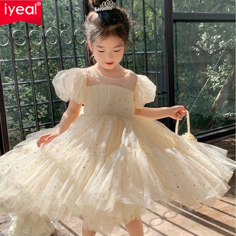 

Детское летнее платье IYEAL для девочек, новое модное платье мечты для маленьких девочек, темпераментное платье принцессы