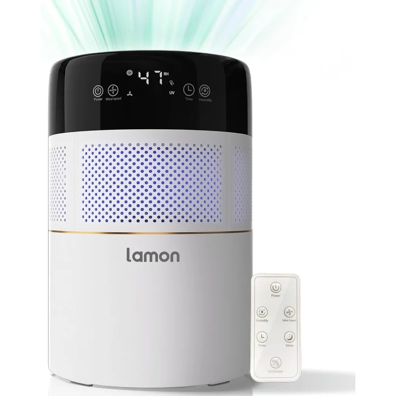 

Lamon® Evaporative Humidifier, 400ml/H Cool Moisture Humidifier and Air Purifier with Anion, UV Technology & Filter for Baby