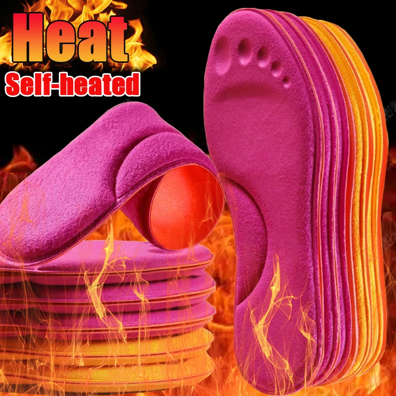 

Self Heating Insoles Massage Memory Pad Thermostatic Thermal Insole Foam Arch Support Shoe Heated Pads Winter Warm Men Women