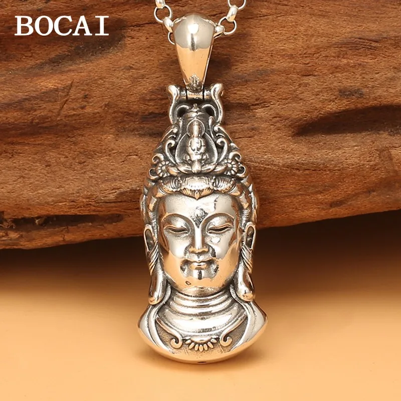 BOCAI Новый S925 Стерлинговое Серебро винтажный этнический стиль Avalokitesvara Bodhisattva голова кулон для мужчин и женщин
BOCAI Новый S925 Стерлинговое Серебро винтажный этнический стиль Avalokitesvara Bodhisattva голова кулон для мужчин и женщин