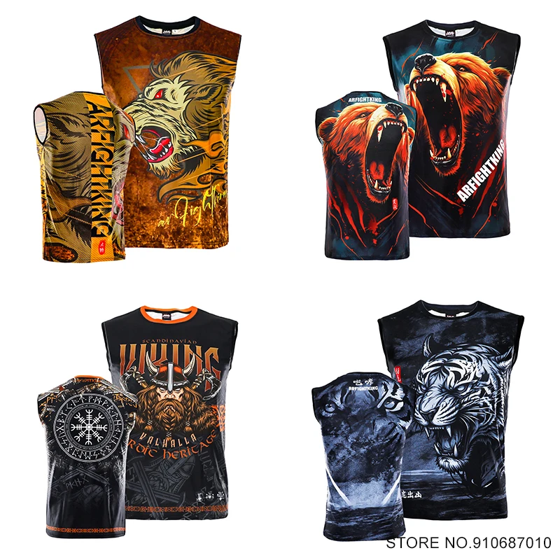 Muay Thai T Shirt Men Boxing Shirt Sleeveless Vest Bjj Rashguard Sparring Grappling Training Jiu Jitsu Marital Arts MMA Clothing
Muay Thai T Shirt Men Boxing Shirt Sleeveless Vest Bjj Rashguard Sparring Grappling Training Jiu Jitsu Marital Arts MMA Clothing
