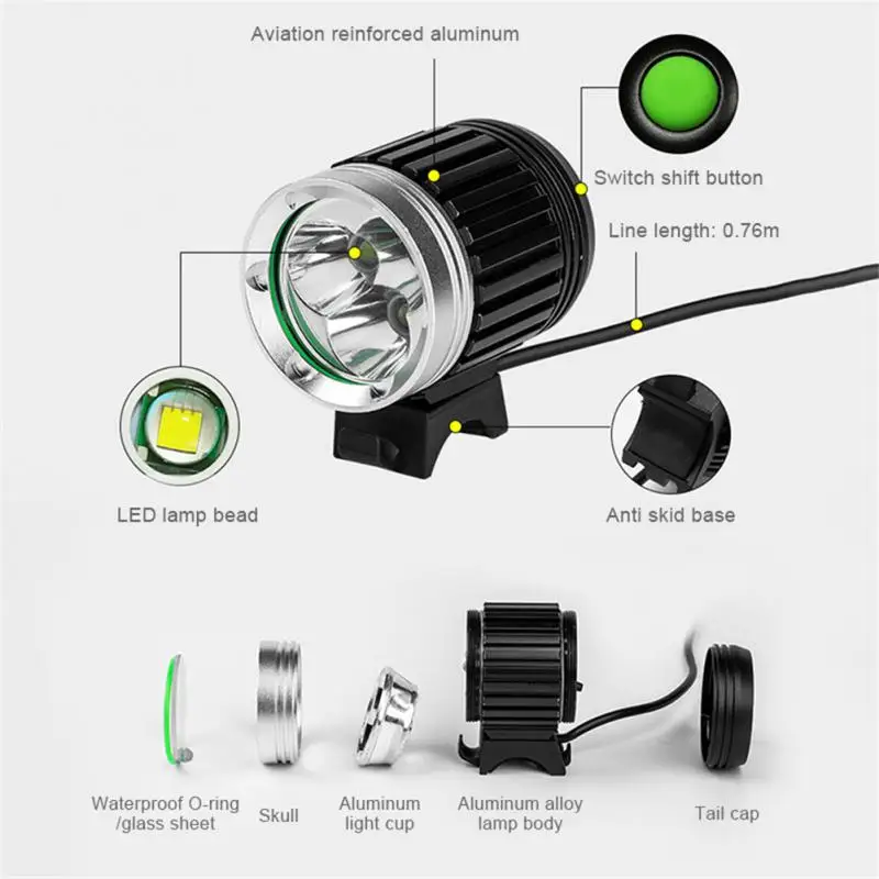Mountain Bike Light Hard Aluminum Alloy Rechargeable Shockproof Ipx-5 Waterproof Cycling Supplies Warning Light 5200mah
Mountain Bike Light Hard Aluminum Alloy Rechargeable Shockproof Ipx-5 Waterproof Cycling Supplies Warning Light 5200mah