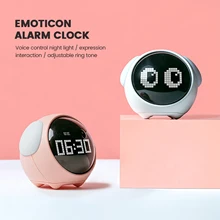Cute Expression Alarm Clock Multifunctional Bedside Voice Control Night Light Snooze Chargeable Child Alarm Clock Children Gift
Cute Expression Alarm Clock Multifunctional Bedside Voice Control Night Light Snooze Chargeable Child Alarm Clock Children Gift