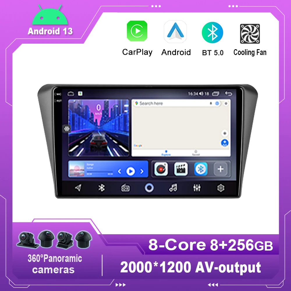 

9 Inch Android 13.0 Car Radio Multimedia Video Player Navigation For Peugeot 408 2014-2018 GPS Carplay No 2din 2 din dvd