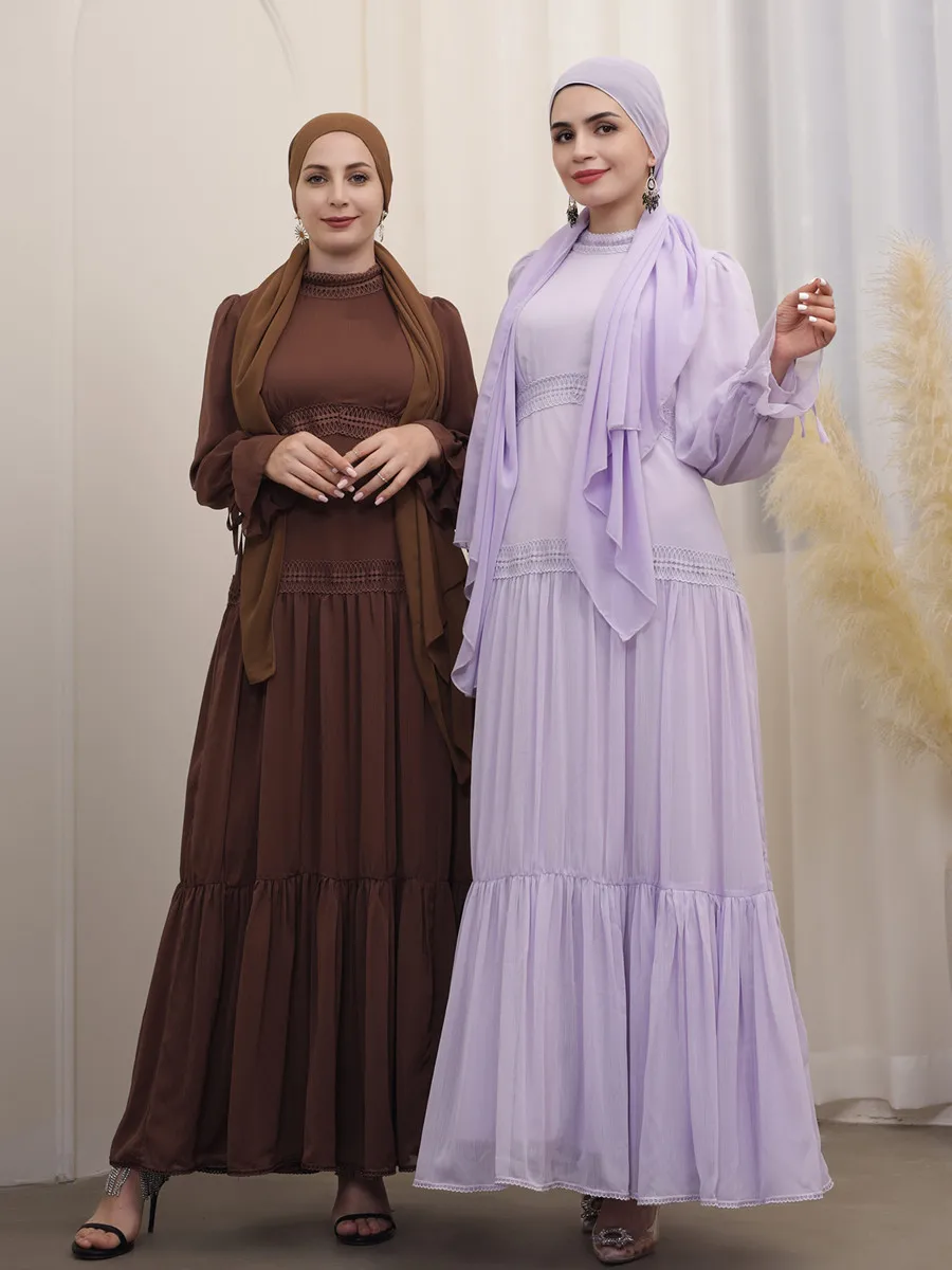 New Muslim Dubai Women Abaya Hijab Long Dress Fashion Robe Femme Musulmane Formal Occasion Lace Patchwork Evening Maxi Dresses
New Muslim Dubai Women Abaya Hijab Long Dress Fashion Robe Femme Musulmane Formal Occasion Lace Patchwork Evening Maxi Dresses
