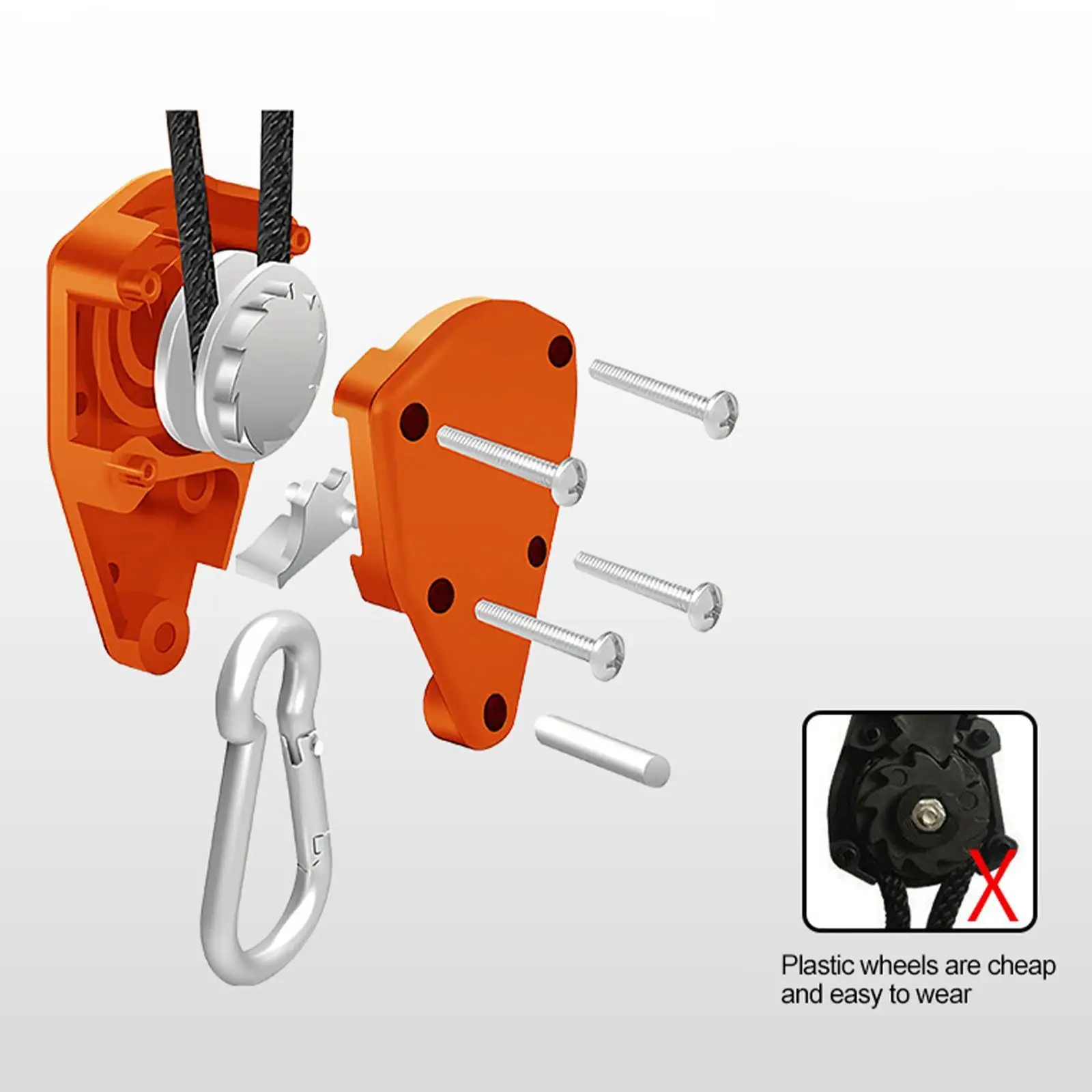 Pulley Ratchet Rope Hanger Reflective Wind Rope Tensioner for Camping Hiking 4mm 4m Black
Pulley Ratchet Rope Hanger Reflective Wind Rope Tensioner for Camping Hiking 4mm 4m Black