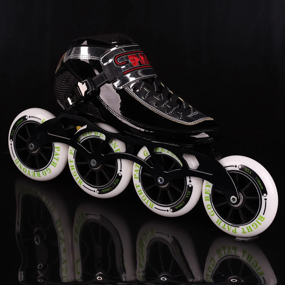 

Speed Skates Inline Skate Roller Speeding Skates 4 x 90 100 110mm Carbon Fiber Professional Competition Racing Skating Patines