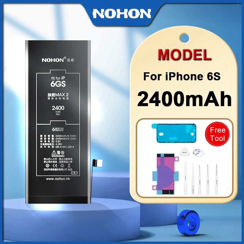 

NOHON Battery For iPhone 6S Replacement Battery High Capacity Top Quality Battery 2400mAh For iPhone 6S