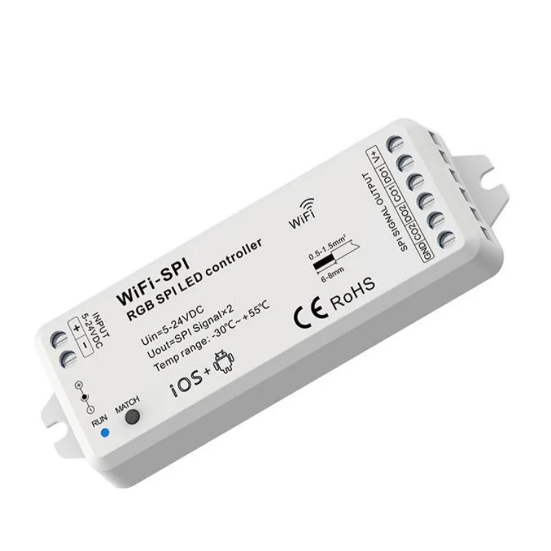 RGB/RGBW Строительная фотография, цифровая полоса, Wi-Fi-SPI RF WiFi контроллер (управление через приложение), фотография для WS2811/2812/2813/2815/1903 IC Пиксельная полоса
RGB/RGBW Строительная фотография, цифровая полоса, Wi-Fi-SPI RF WiFi контроллер (управление через приложение), фотография для WS2811/2812/2813/2815/1903 IC Пиксельная полоса
