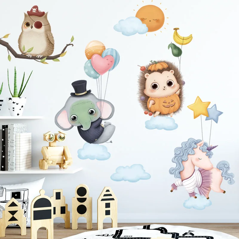 Cartoon Animal Wall Stickers Elephant Balloon Star Moon Children's Room Kindergarten Classroom Decoration Wall Layout Painting
Cartoon Animal Wall Stickers Elephant Balloon Star Moon Children's Room Kindergarten Classroom Decoration Wall Layout Painting
