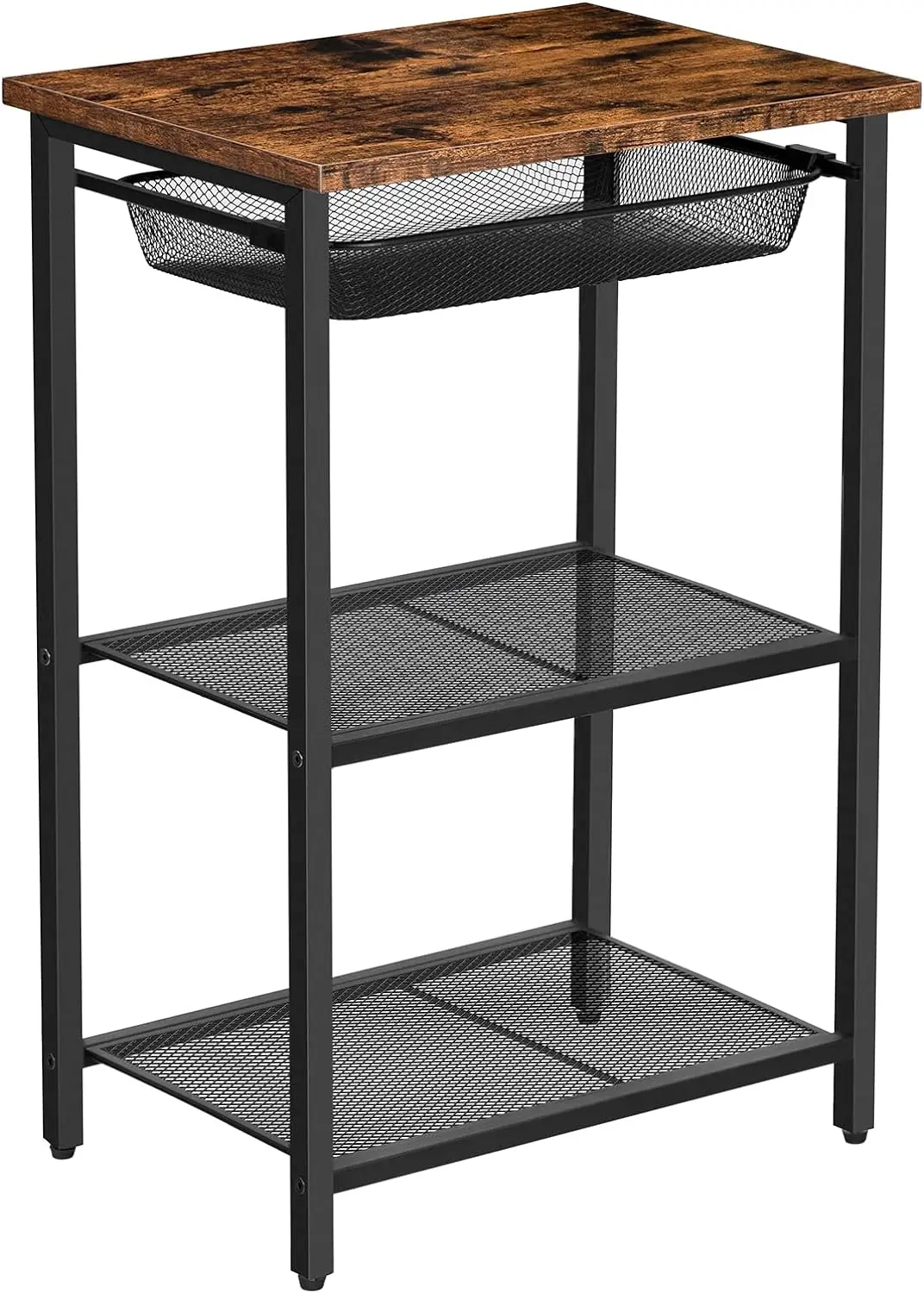 Side Table, Industrial End Table with Adjustable Metal Mesh Basket, Telephone Table with Storage Shelf for in Bedroom, Living Ro
Side Table, Industrial End Table with Adjustable Metal Mesh Basket, Telephone Table with Storage Shelf for in Bedroom, Living Ro