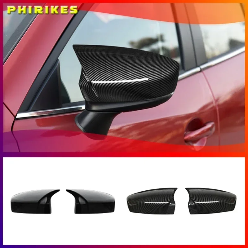

For Mazda 3 Axela 2014 2015 2016 2017 2018 2019 Car Styling 1 Pair Rearview Mirror Cover Cap Mirror Housing Cover Rearview Cap